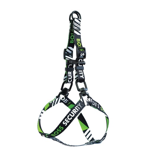 BE TRENDY Шлейка двусторонняя нейлоновая "Босс" XS, чёрная, 10*280-400 мм