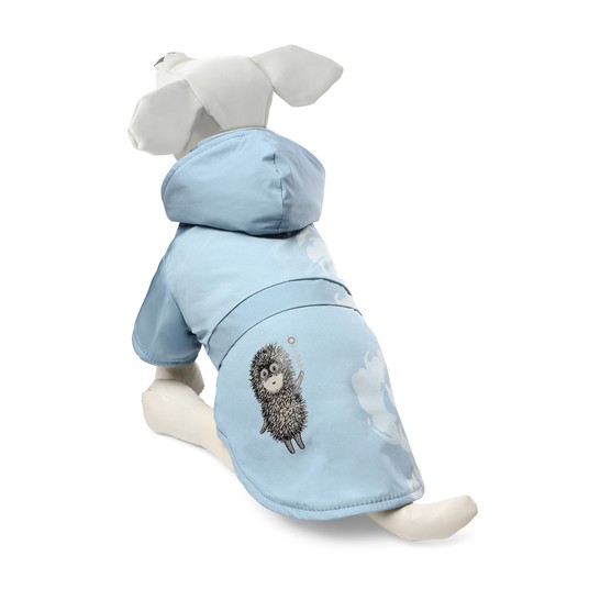 СОЮЗМУЛЬТФИЛЬМ Попона-дождевик водостойкая "Ёжик-мечтатель" XS, пепельно-голубая, дл.изделия по спине 20см