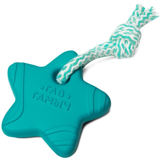 ГАВ ГАМЫЧ Игрушка для собак "Звезда с верёвкой", 80мм