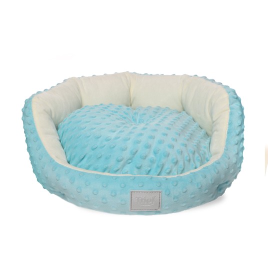 Лежанка для животных круглая "Малыш" M, голубая, 500*500*210мм, серия PUPPY