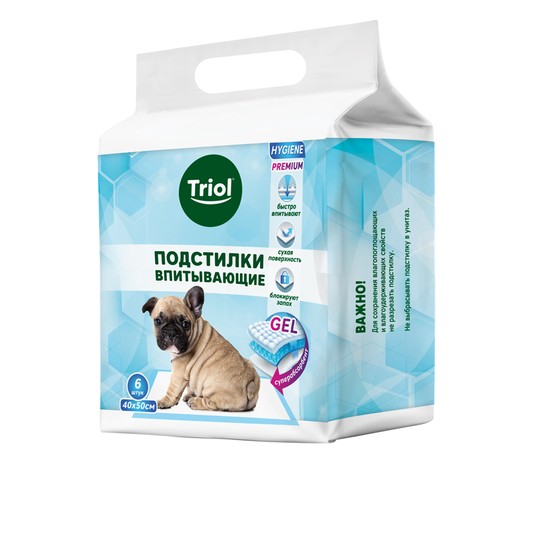 Подстилки впитывающие, 400*500мм (уп.6шт.), серия HYGIENE