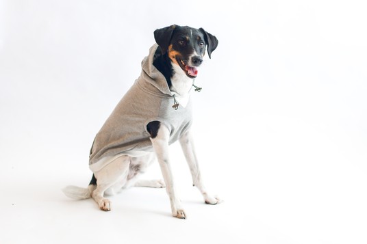 Расслабляющяя толстовка "BioBliss Relaxing hoodie", серая с оливковым, 65см