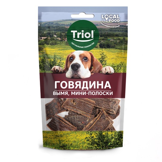 LOCAL FOOD Лакомство для собак "Вымя говяжье, мини-полоски", 50г