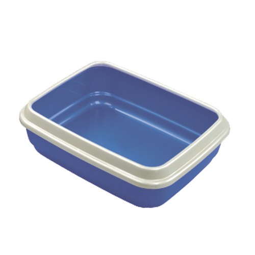 Туалет для кошек с бортом "Jerry", светло-лазурный, 50х40х14.5 см