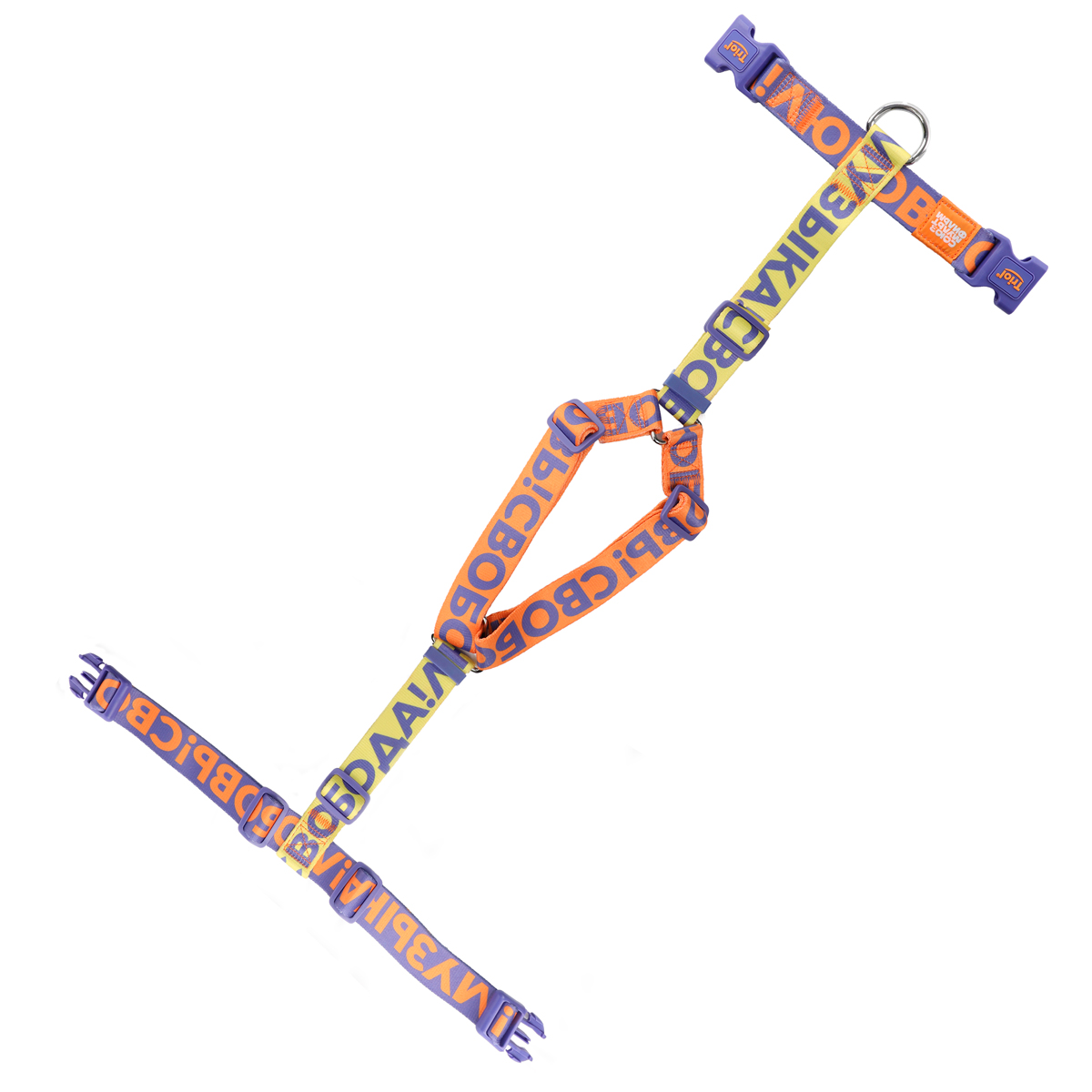 СОЮЗМУЛЬТФИЛЬМ Шлейка анатомическая нейлоновая "Свобода! Музыка! Любовь!" L, оранжево-фиолетовая, обхват груди 670-900 мм 3