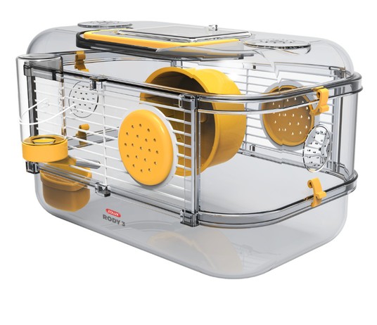 Клетка для грызунов Rody 3 Mini, ярко-жёлтая, 330*210*180мм