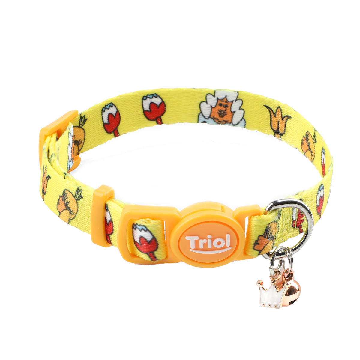 СОЮЗМУЛЬТФИЛЬМ Ошейник нейлоновый, с колокольчиком "Сначала обед!" XS, жёлтый, 10*180-270мм 5