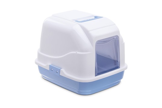 Туалет для кошек закрытый "My Cat", лазурный, 50х40х40 см