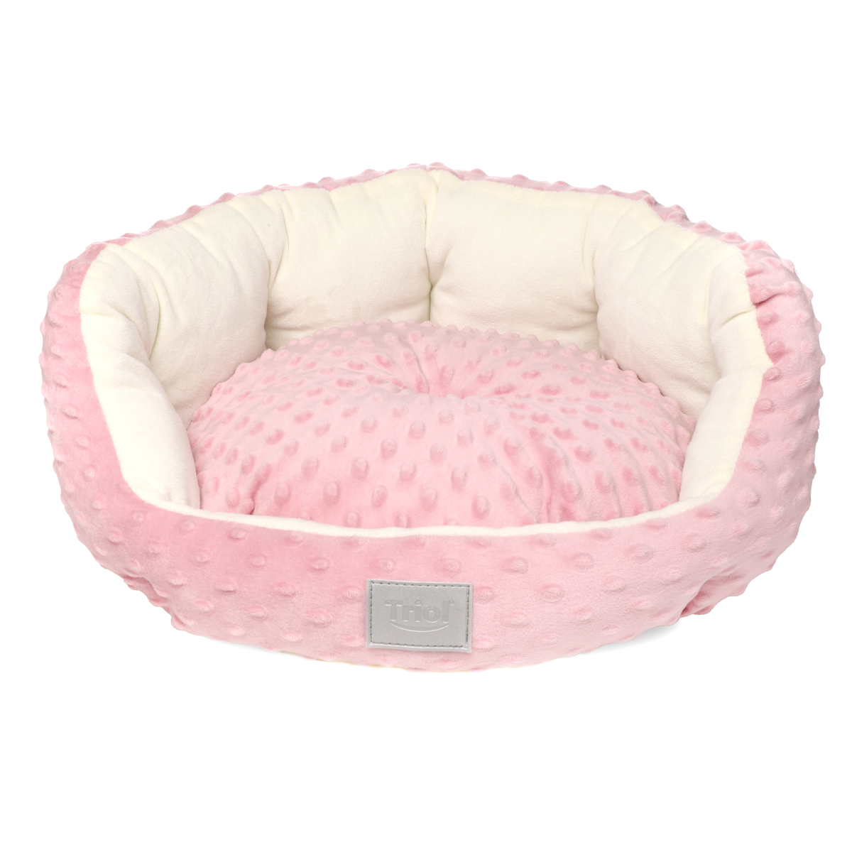 Лежанка для животных круглая "Малыш" S, розовая, 400*400*160мм, серия PUPPY 5