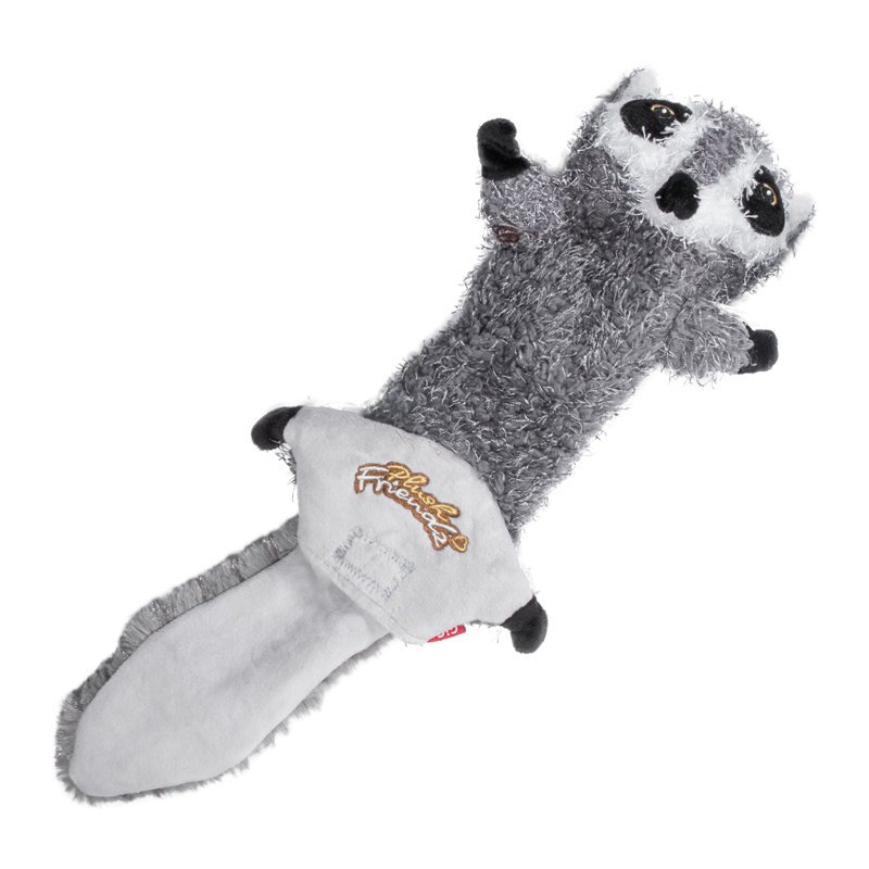 Игрушка для собак Шкурка енота со сменными пищалками 40см, серия PLUSH FRIENDZ 4