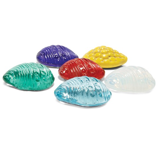 Грунт стеклянный "Ракушка", разноцветный, 35-40мм, (сетка 0,3кг)