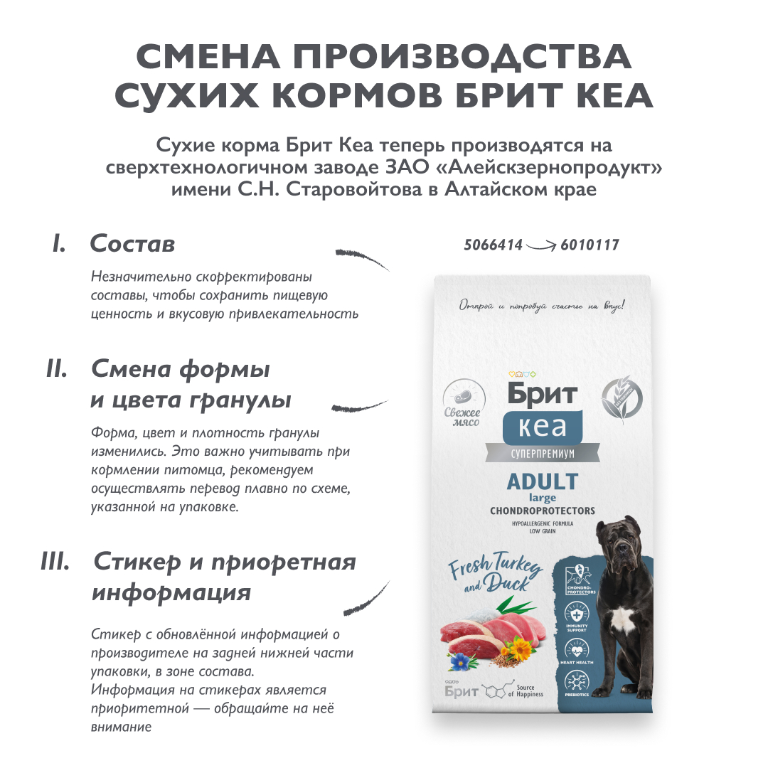 Сухой корм DOG ADULT LARGE CHONDROPROTECTORS с индейкой и уткой д/круп.пор, 12кг 2
