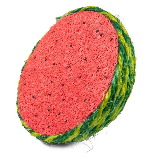 NATURAL Игрушка из люфы для мелких животных "Арбуз", d100мм