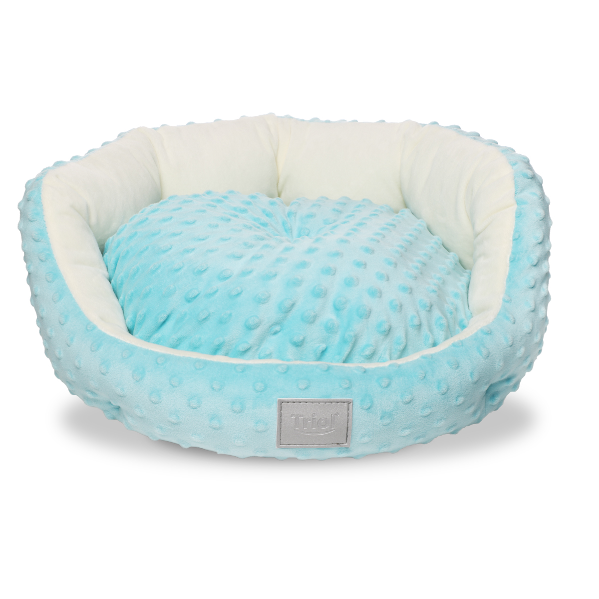 Лежанка для животных круглая "Малыш" S, голубая, 400*400*160мм, серия PUPPY 3