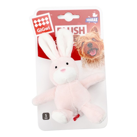Игрушка для собак Заяц с пищалкой 14см, серия PLUSH FRIENDZ