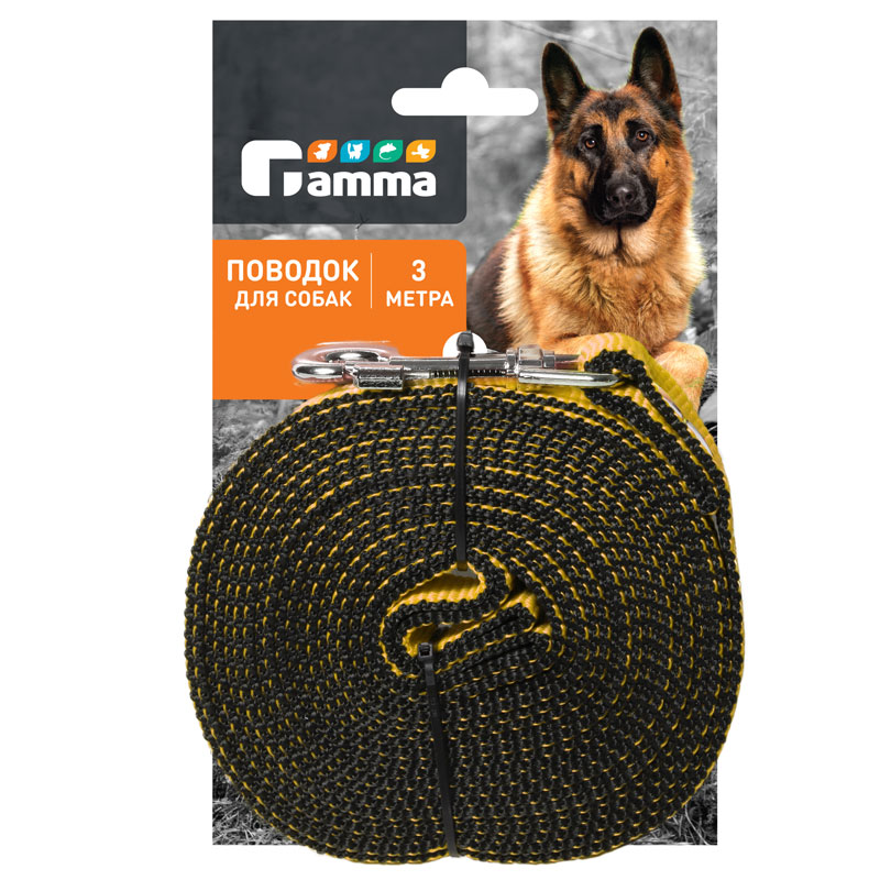 Поводок капроновый "Ларс" M, цвет в ассортименте, 16*3000мм 7