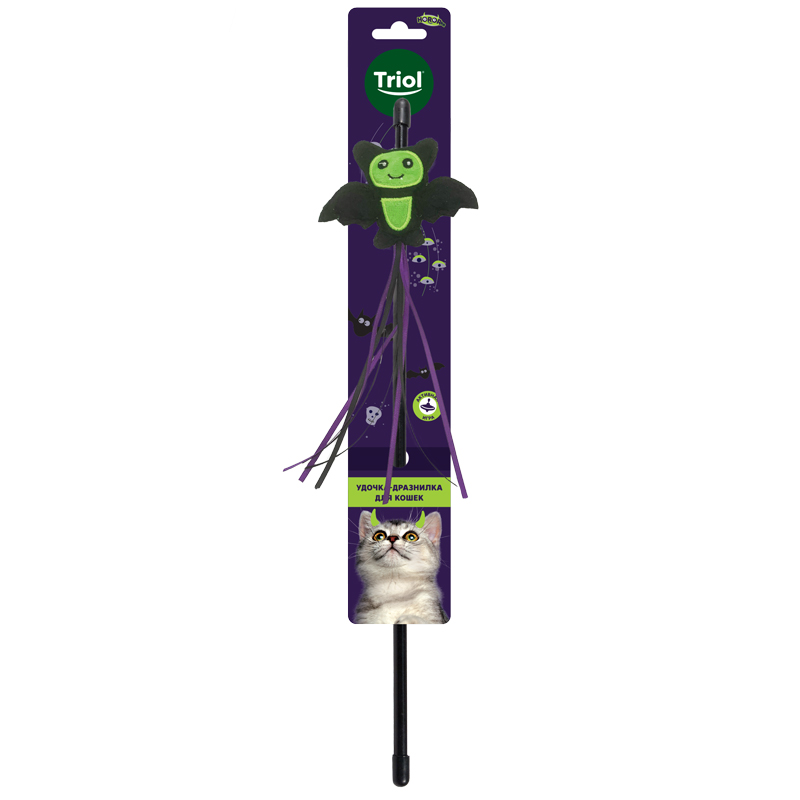 Игрушка-дразнилка для кошек "Летучая мышь", 80/430мм, серия HORROR 2