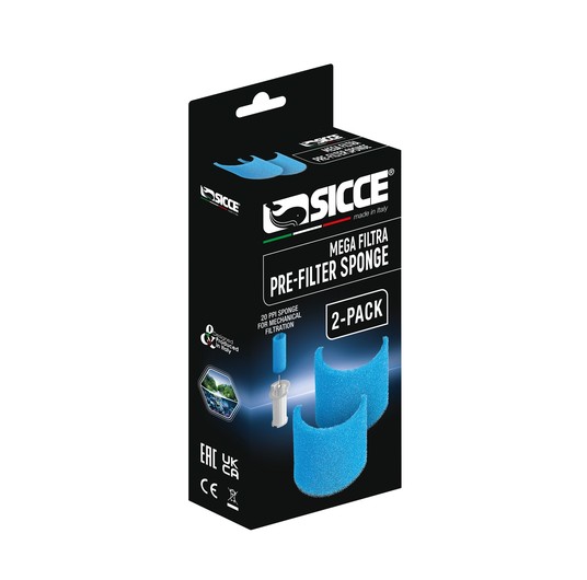 Фильтрующие губки для пре-фильтра внешнего фильтра "Mega Filtra", 2 шт