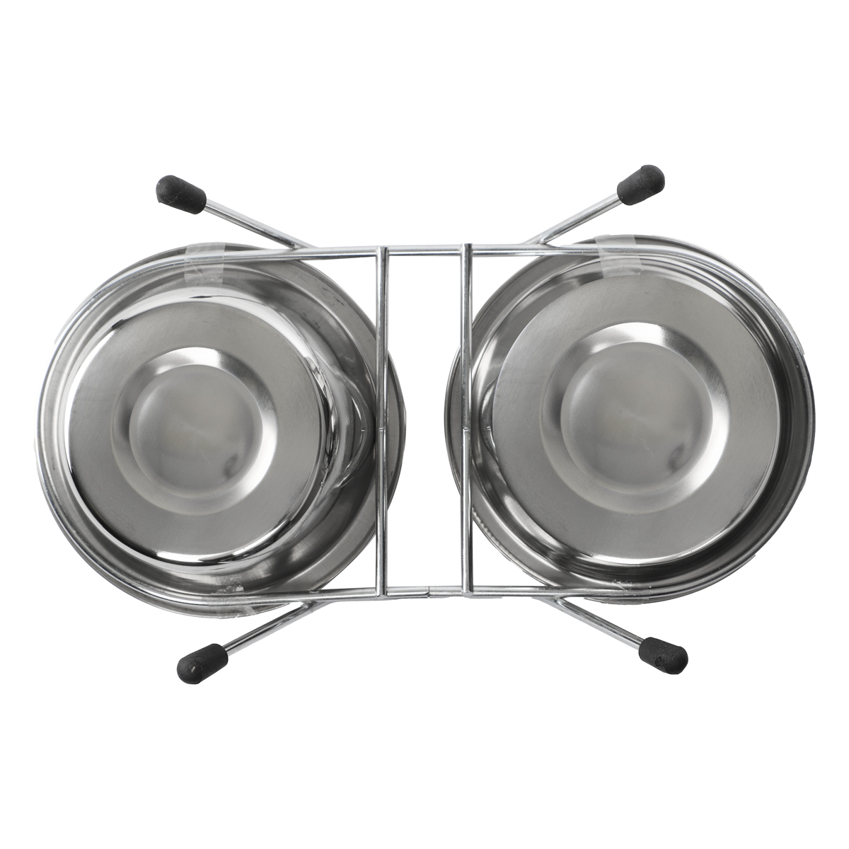 Миска металлическая на подставке, 2*0,20л 5