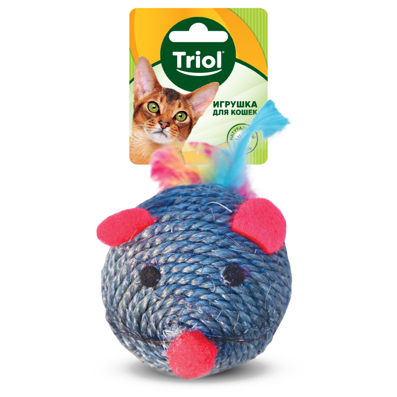 Игрушка для кошек из сизаля "Мышонок", 65мм 2
