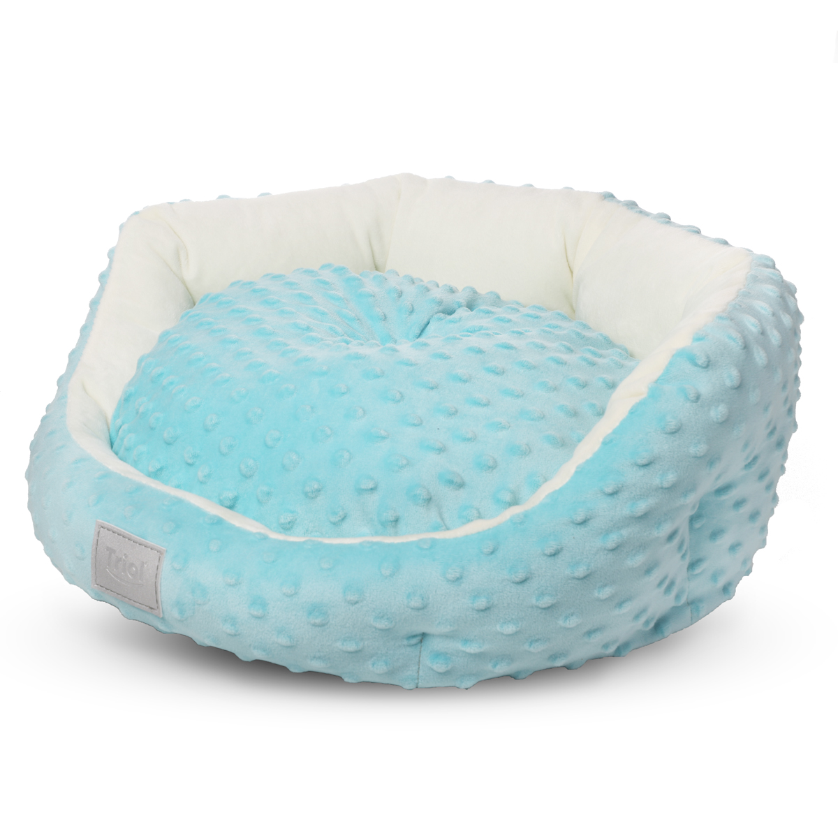 Лежанка для животных круглая "Малыш" M, голубая, 500*500*210мм, серия PUPPY 4