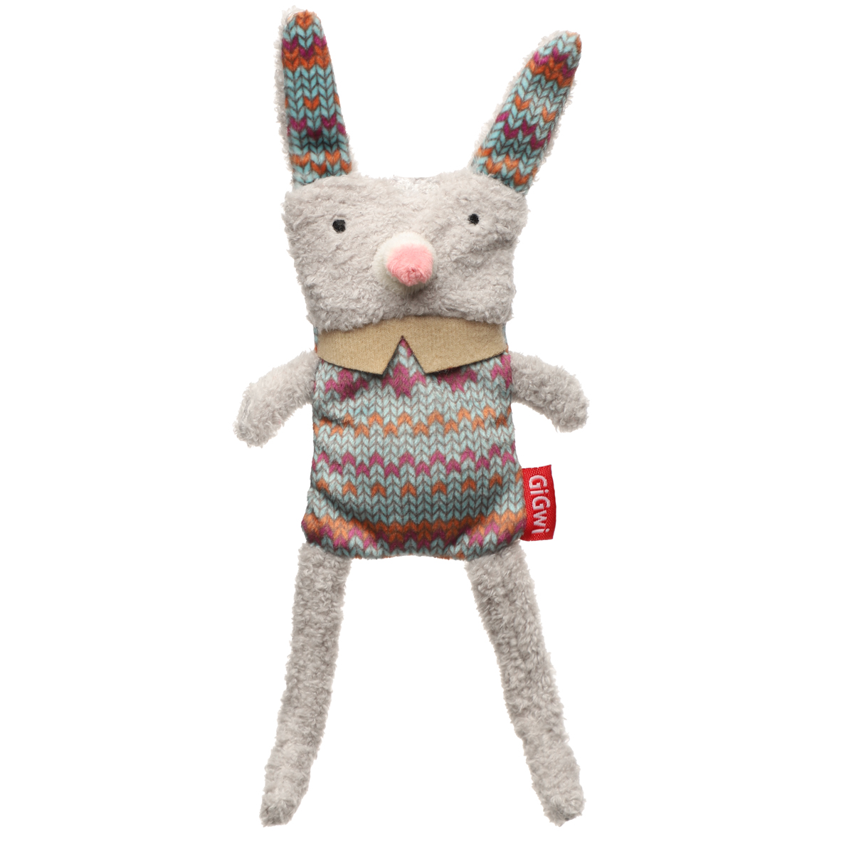 PLUSH FRIENDZ Игрушка мягкая для собак "Зайчик со сменными пищалками", 230мм 1