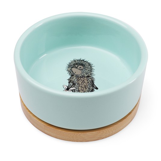 СОЮЗМУЛЬТФИЛЬМ Миска для животных керамическая на подставке "Ёжик-мечтатель", 0,4л