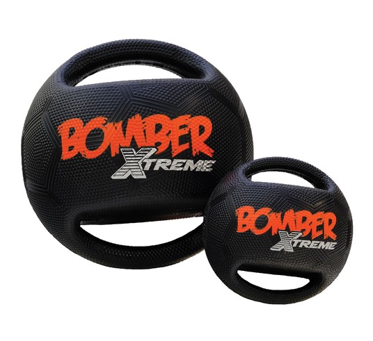 HAGEN, Мяч с ручками "Bomber Extreme", черный, малый, 11.4 см
