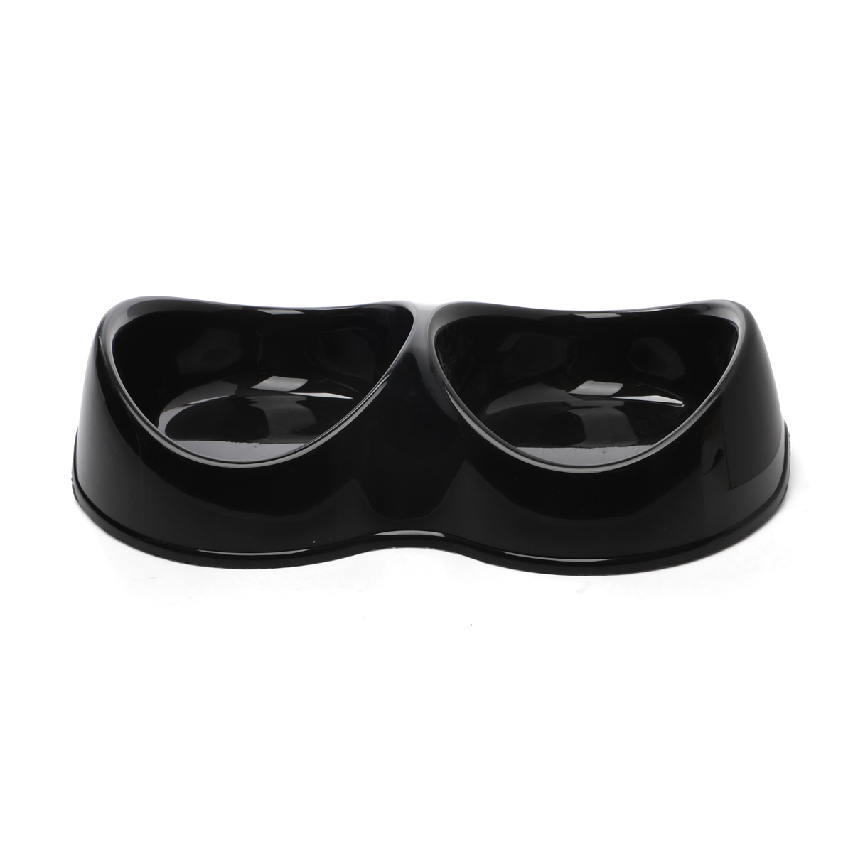 Миска пластиковая двойная "Инь Ян", черная, 2*0,2л 3