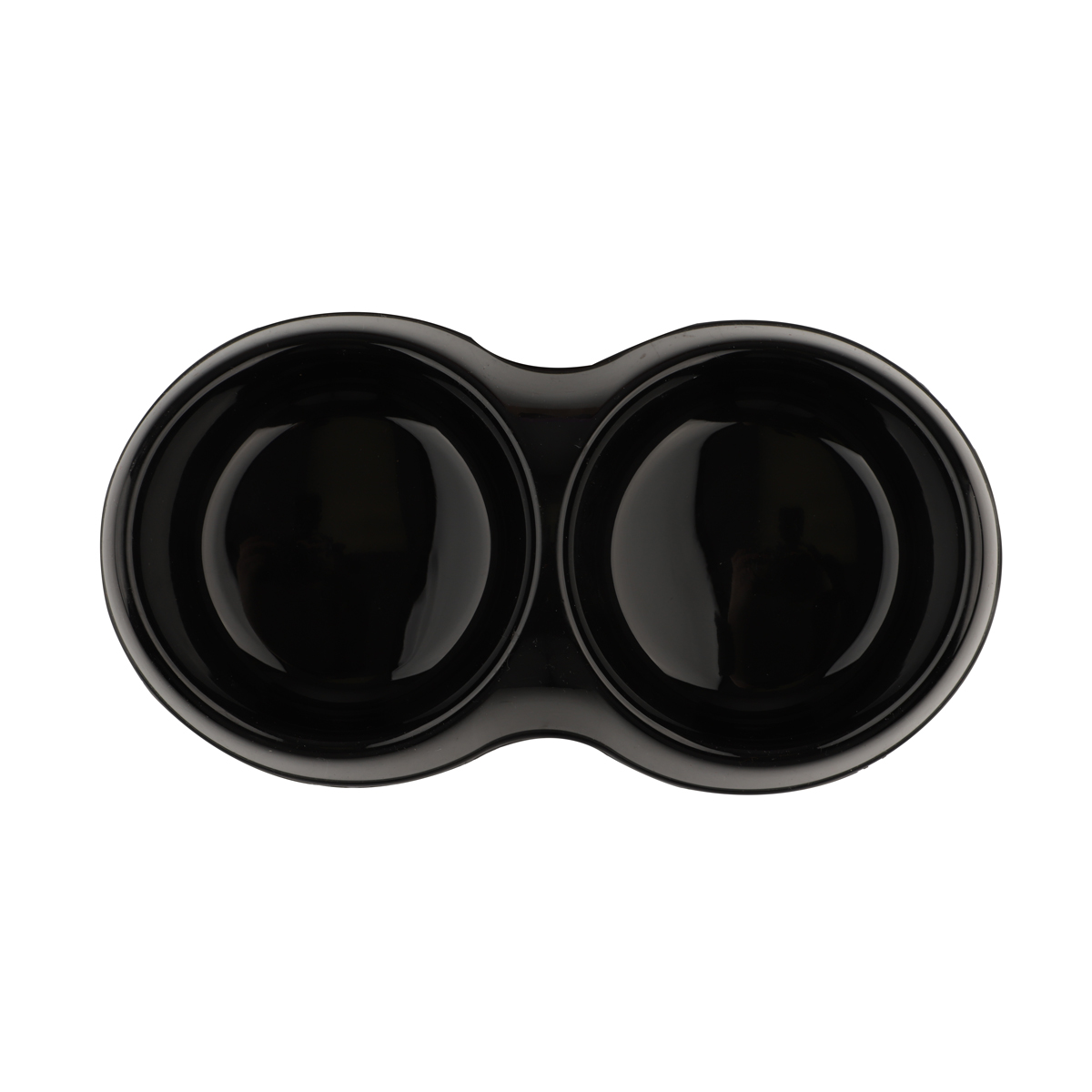 Миска пластиковая двойная "Инь Ян", черная, 2*0,2л 5