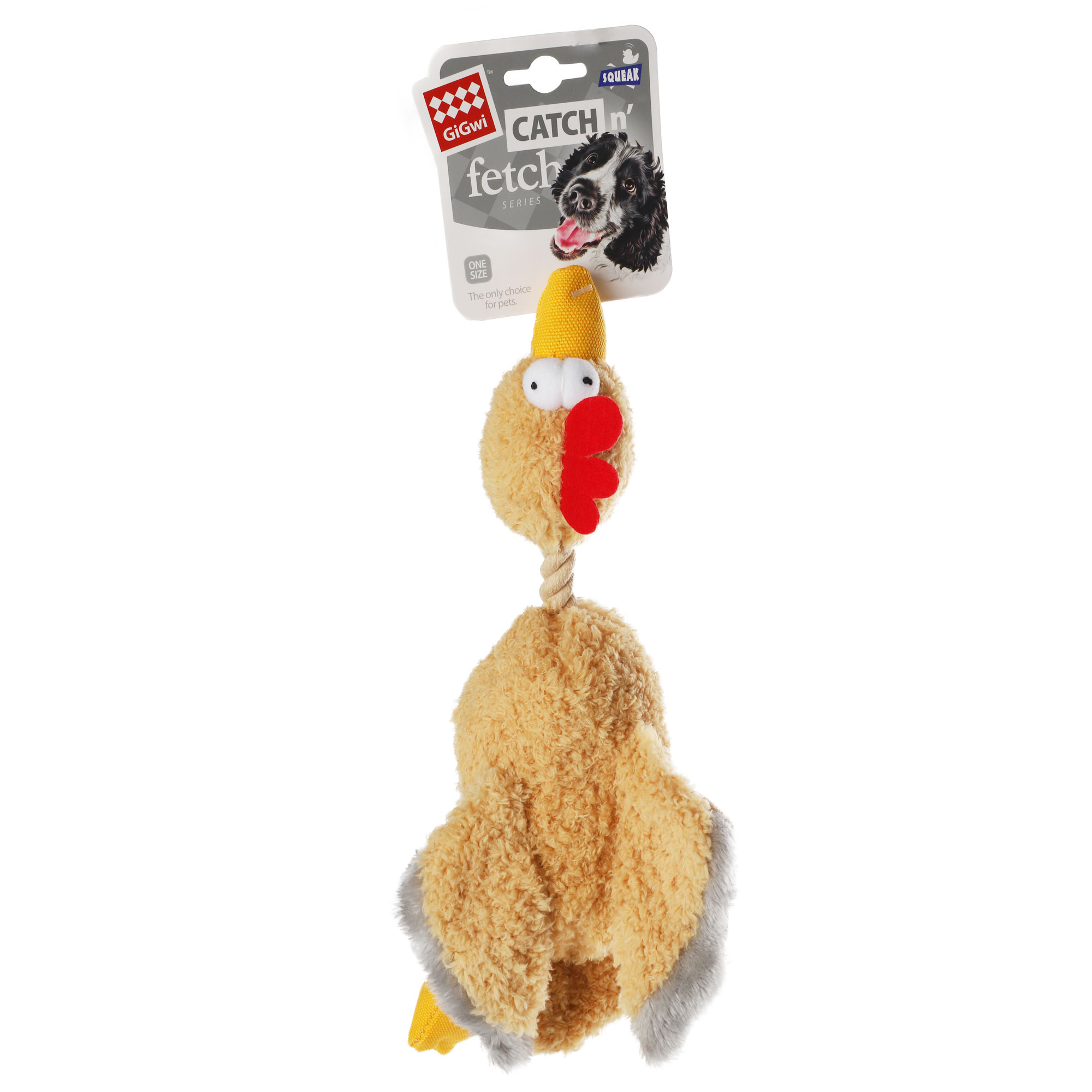 Игрушка для собак Курица с пищалками 32см, серия CATCH & FETCH 6