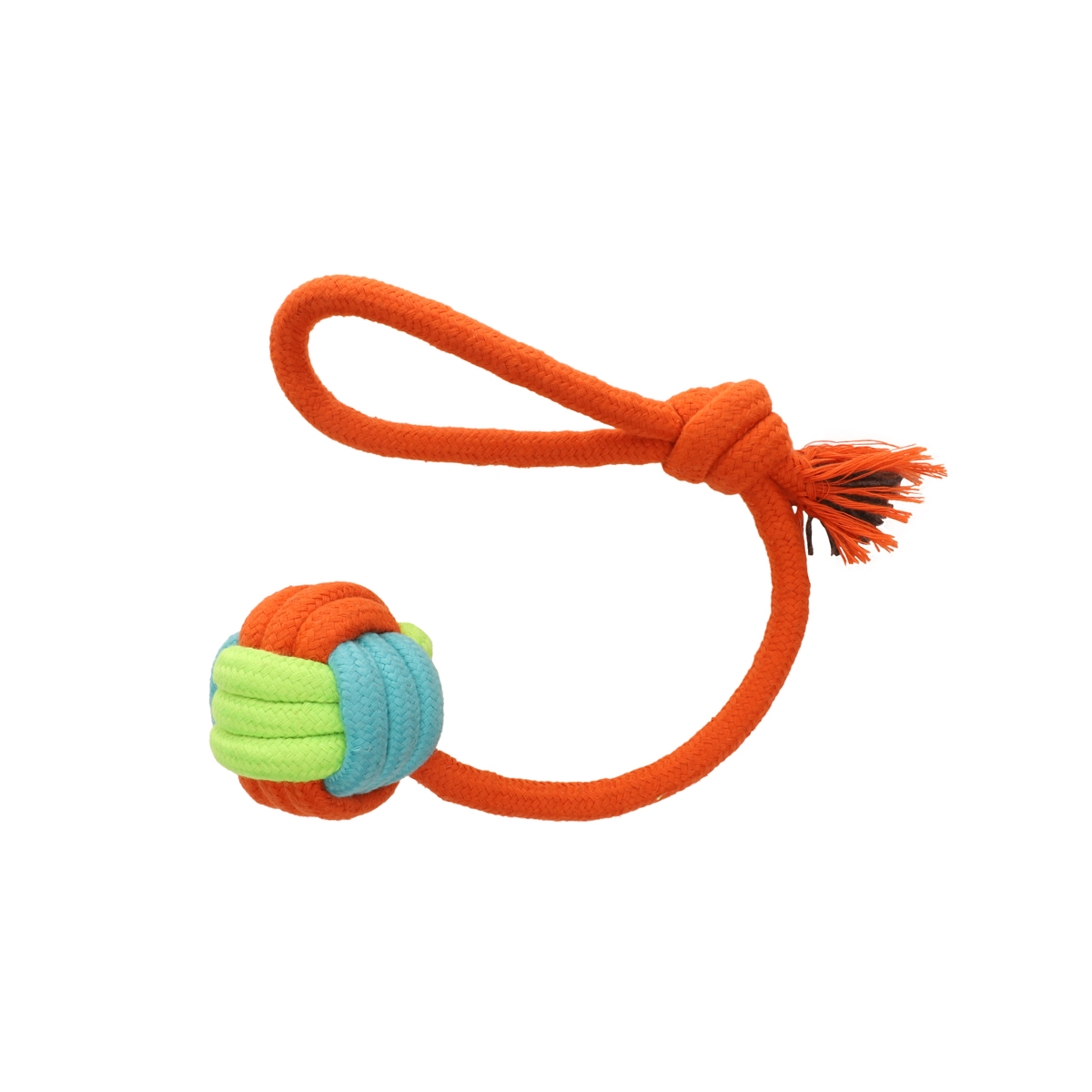 Игрушка для собак "Верёвка-канат с петлёй, мяч", d65/440мм 2