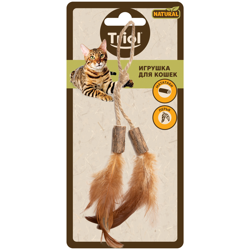 NATURAL Игрушка из мататаби для кошек "Ловец снов", 140/240мм 2