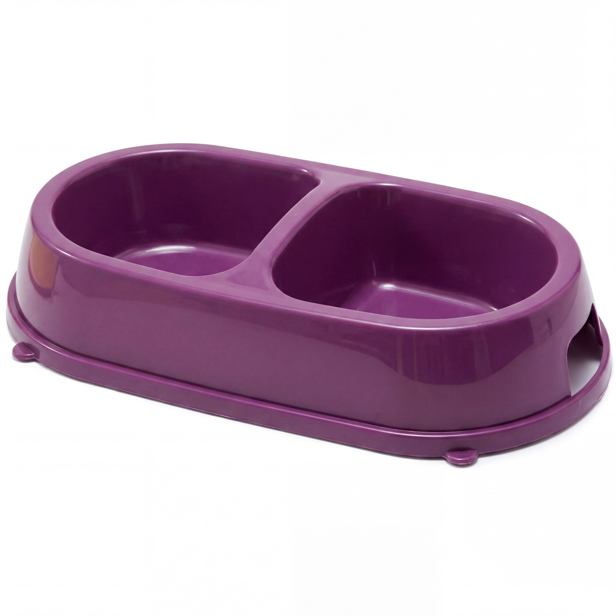 Миска пластиковая двойная, 2*0,26л 4