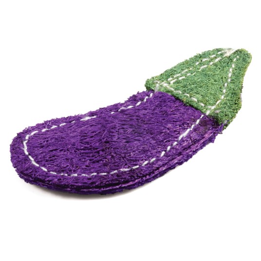 NATURAL Игрушка из люфы для мелких животных "Баклажан", 80мм