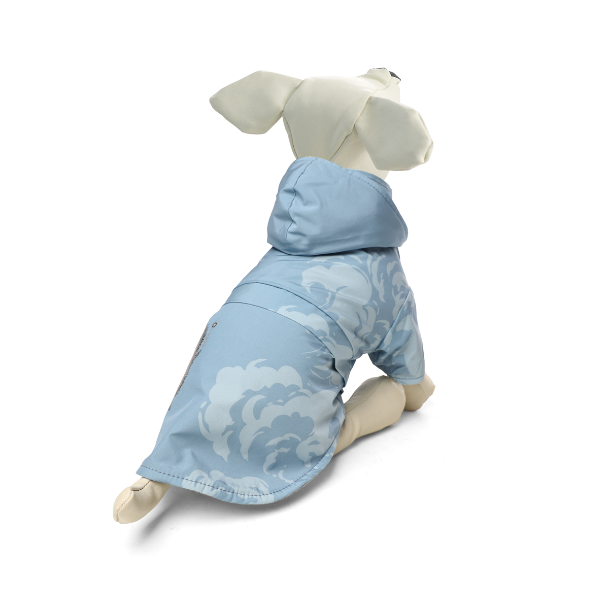 СОЮЗМУЛЬТФИЛЬМ Попона-дождевик водостойкая "Ёжик-мечтатель" XL, пепельно-голубая, дл.изделия по спине 40см 5