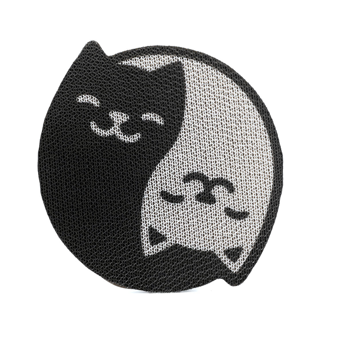 Когтеточка-лежанка из гофрокартона "Котики инь-ян", 400*350*20мм 2