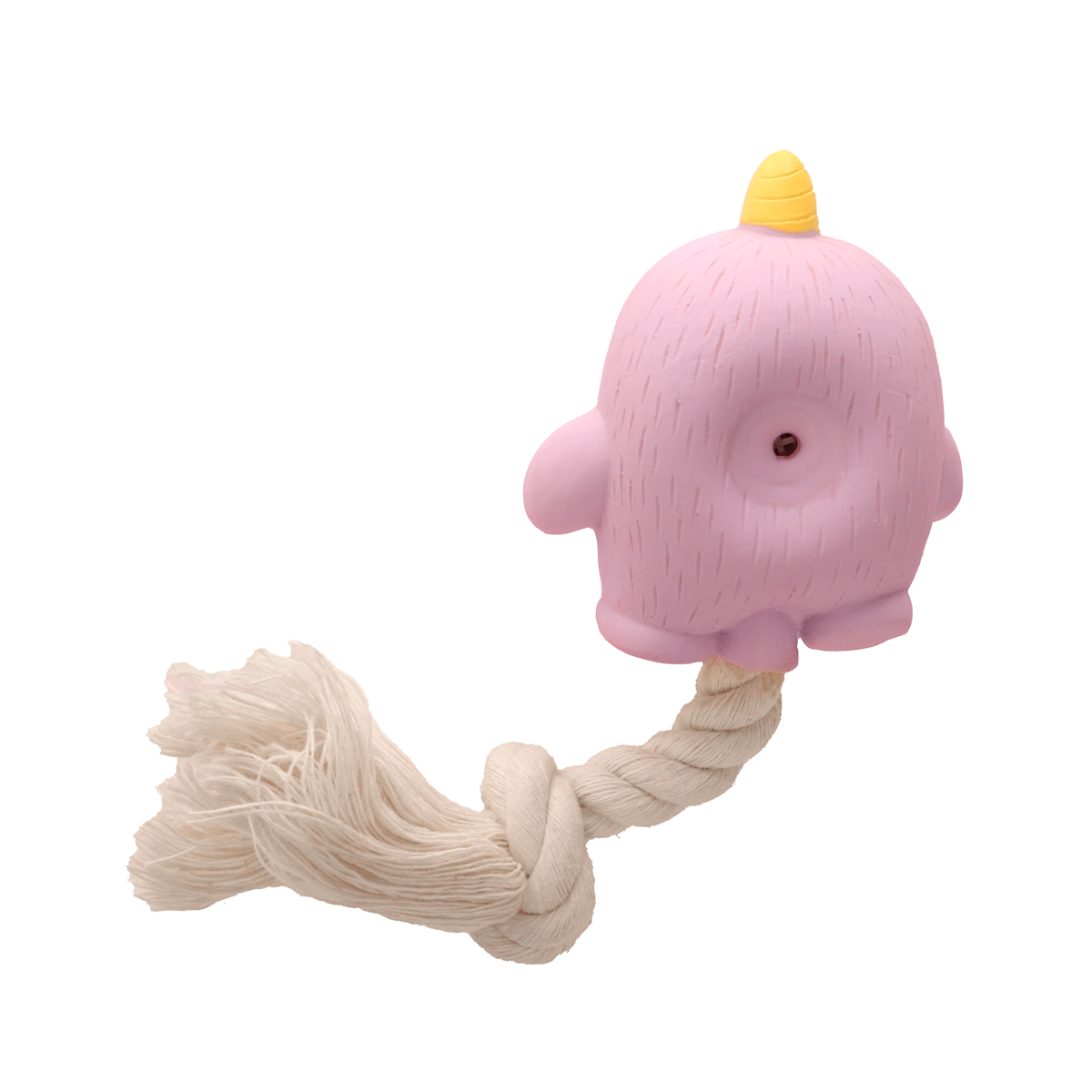 MINI DOGS Игрушка из латекса для собак мелких пород "Сиреневый монстрик с верёвкой", 170мм 3
