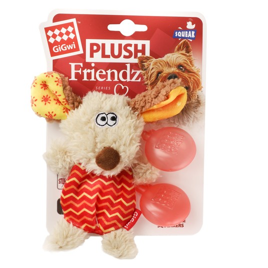 Игрушка для собак Собачка со сменными пищалками 13см, серия PLUSH FRIENDZ
