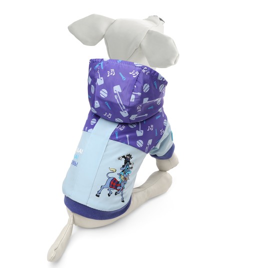 СОЮЗМУЛЬТФИЛЬМ Попона-дождевик "Музыка" M, сине-голубая, дл.изделия по спине 30см