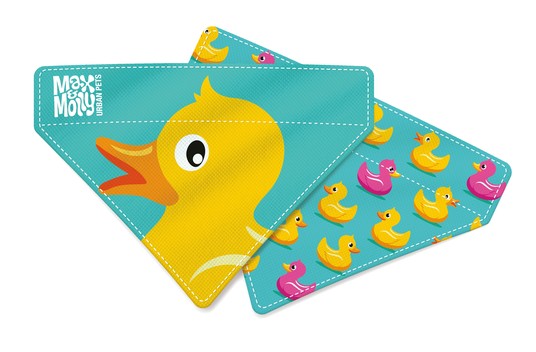 Двухсторонняя бандана на ошейник для собак, Утята, L