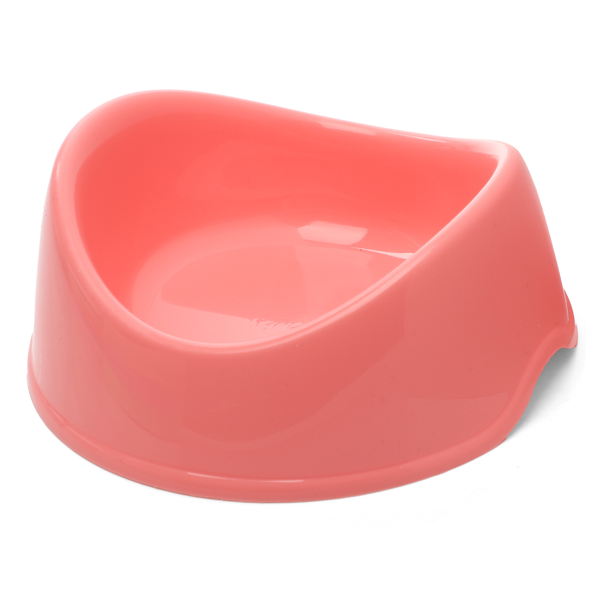 Миска пластиковая "Бисквит", коралловая, 0,4л 4