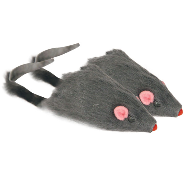 Игрушка для кошек "Мышь серая", 45-50мм (уп.4шт.) 4