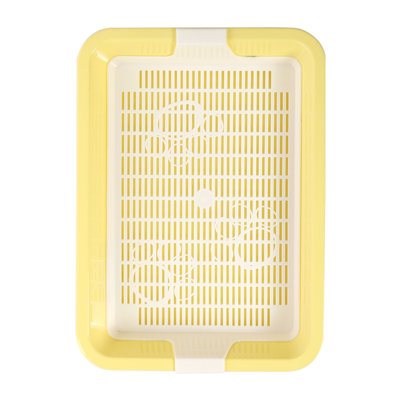 Туалет для кошек c сеткой мини "Барсик", желтый, 325*235*60мм 2