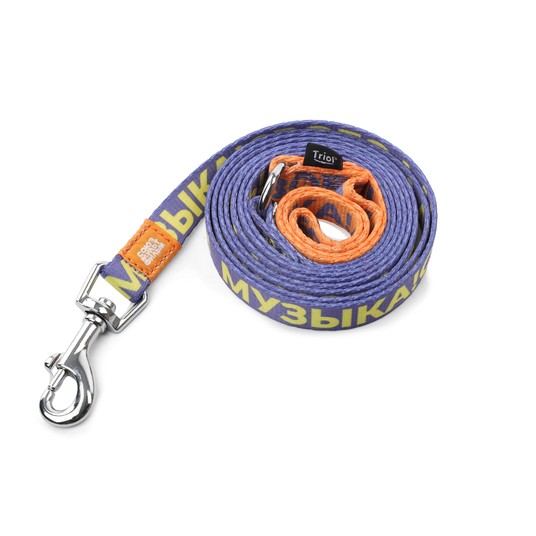 СОЮЗМУЛЬТФИЛЬМ Поводок нейлоновый "Свобода! Музыка! Любовь!" S, фиолетовый, 15*2000мм