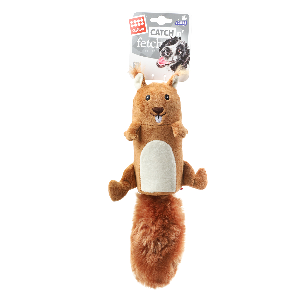 Игрушка для собак Белка с большой пищалкой 32см, серия CATCH & FETCH 4