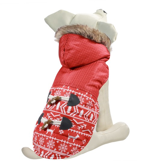 Попона утепленная "Зимняя сказка" XS, красный, размер 20см