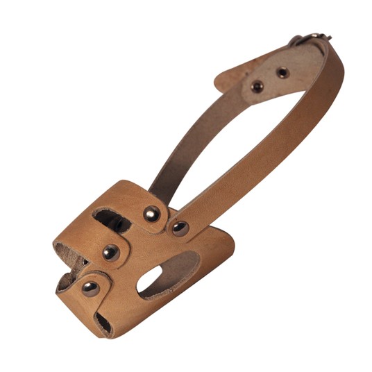 Намордник для щенков кожаный, 75*55*70мм