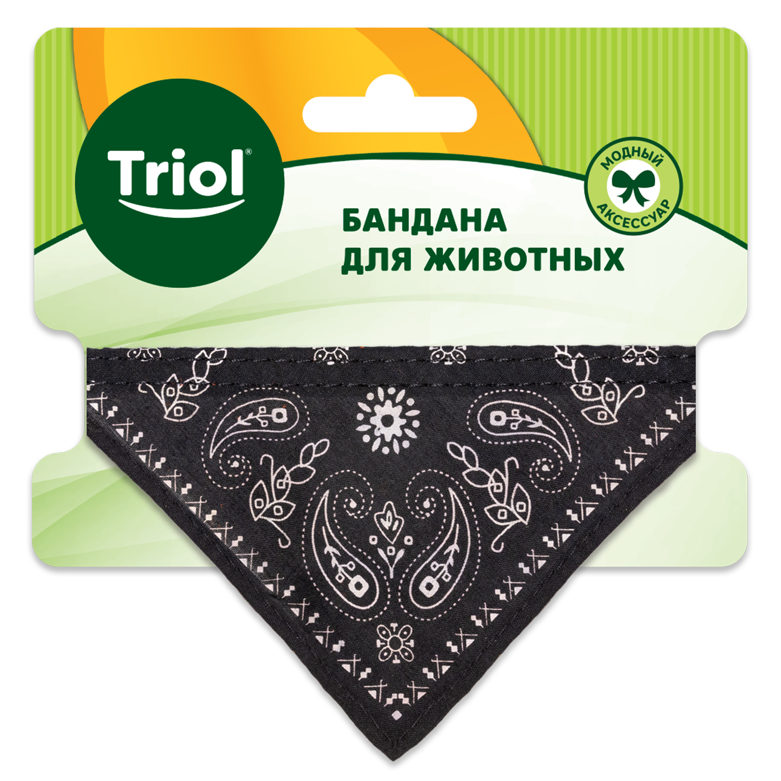 Ошейник из искусственной кожи "Бандана" XS, черный, 10*310мм 3