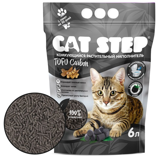 Tofu Carbon Наполнитель растительный комкующийся, 6л